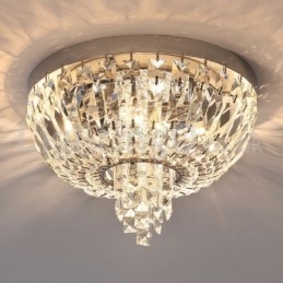 Współczesne, wykwintne okrągłe lampy sufitowe z kryształkami