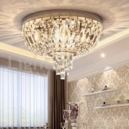 Współczesne, wykwintne okrągłe lampy sufitowe z kryształkami