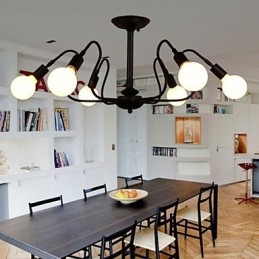Loft American Vintage Lampa sufitowa Modne światła Lampy Żelazna lampa sufitowa