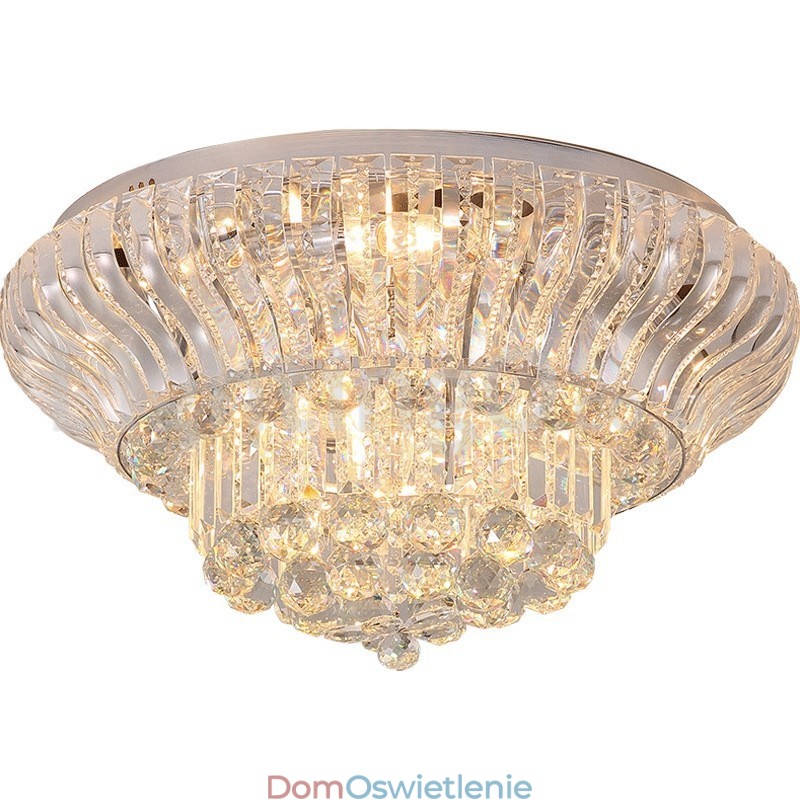 Współczesne nowoczesne 38CM 57CM okrągłe lampy sufitowe kryształowe do montażu na płasko