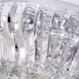 Współczesne nowoczesne 38CM 57CM okrągłe lampy sufitowe kryształowe do montażu na płasko