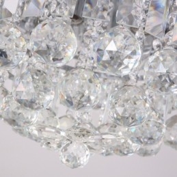 Współczesne nowoczesne 38CM 57CM okrągłe lampy sufitowe kryształowe do montażu na płasko