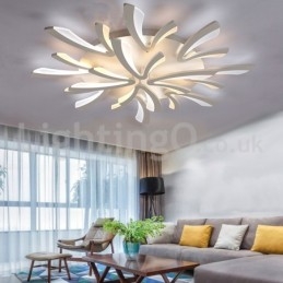 Najnowsze 12 świateł Eleganckie nowoczesne lampy sufitowe montowane na płasko