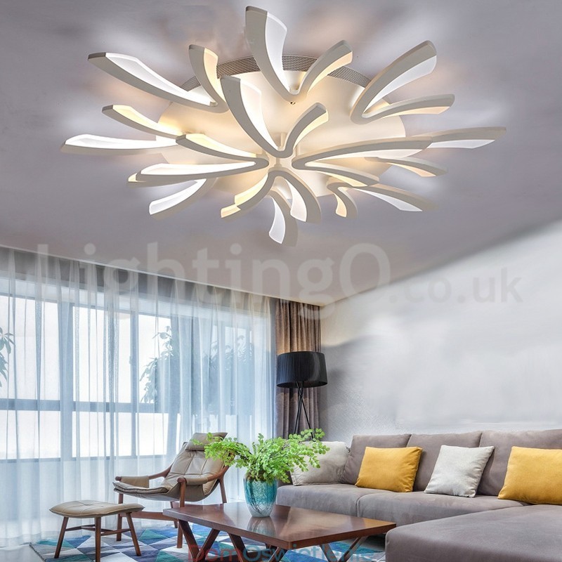Najnowsze 12 świateł Eleganckie nowoczesne lampy sufitowe montowane na płasko