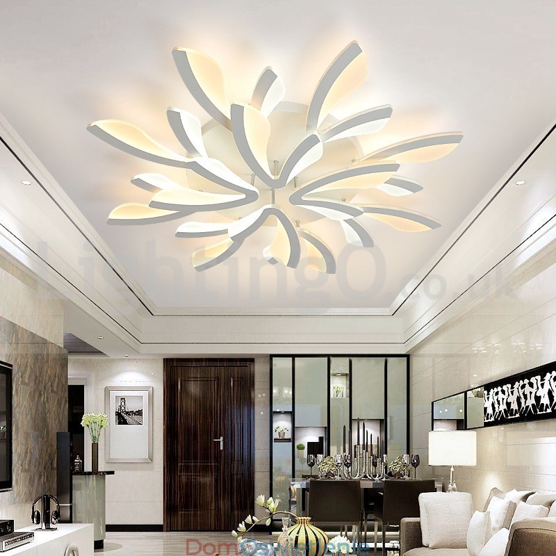 Najnowsze 12 świateł Eleganckie nowoczesne lampy sufitowe montowane na płasko