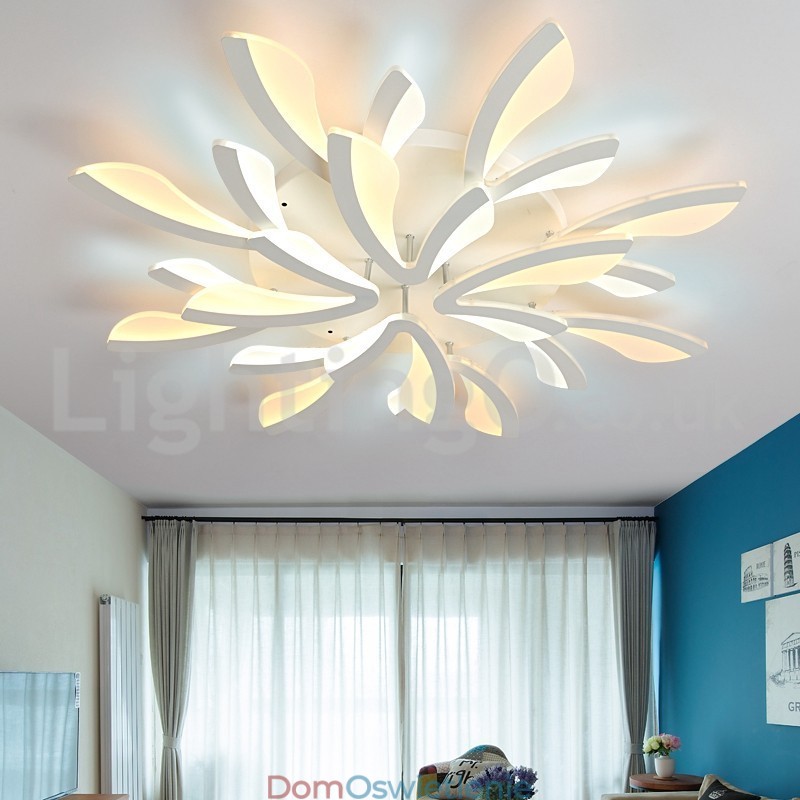 Najnowsze 12 świateł Eleganckie nowoczesne lampy sufitowe montowane na płasko
