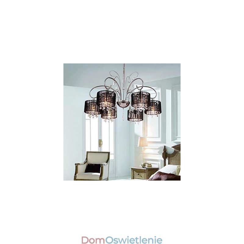 Nowoczesny współczesny kryształowy chromowany metalowy żyrandol