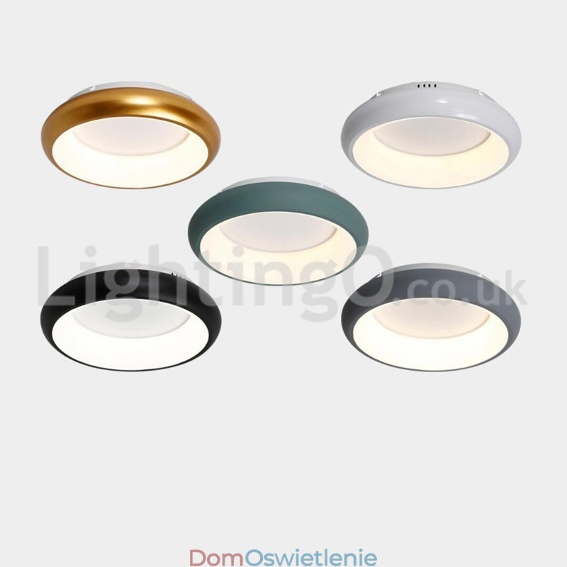 Nowoczesne okrągłe lampy sufitowe montowane na płasko