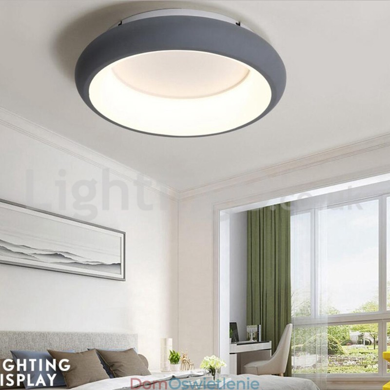 Nowoczesne okrągłe lampy sufitowe montowane na płasko