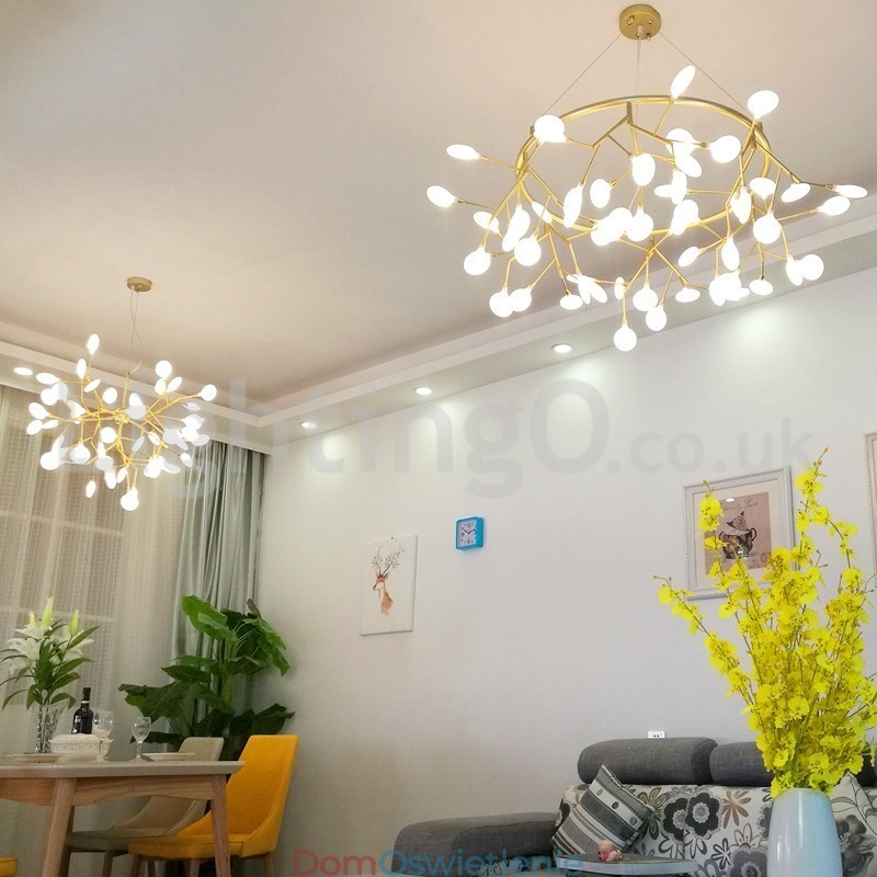 Luksusowy postmodernistyczny okrągły żyrandol Fireflies