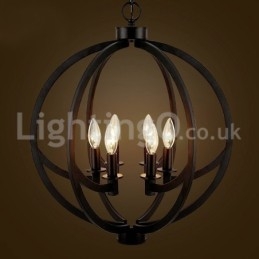 Lampa wisząca w kształcie kuli retro