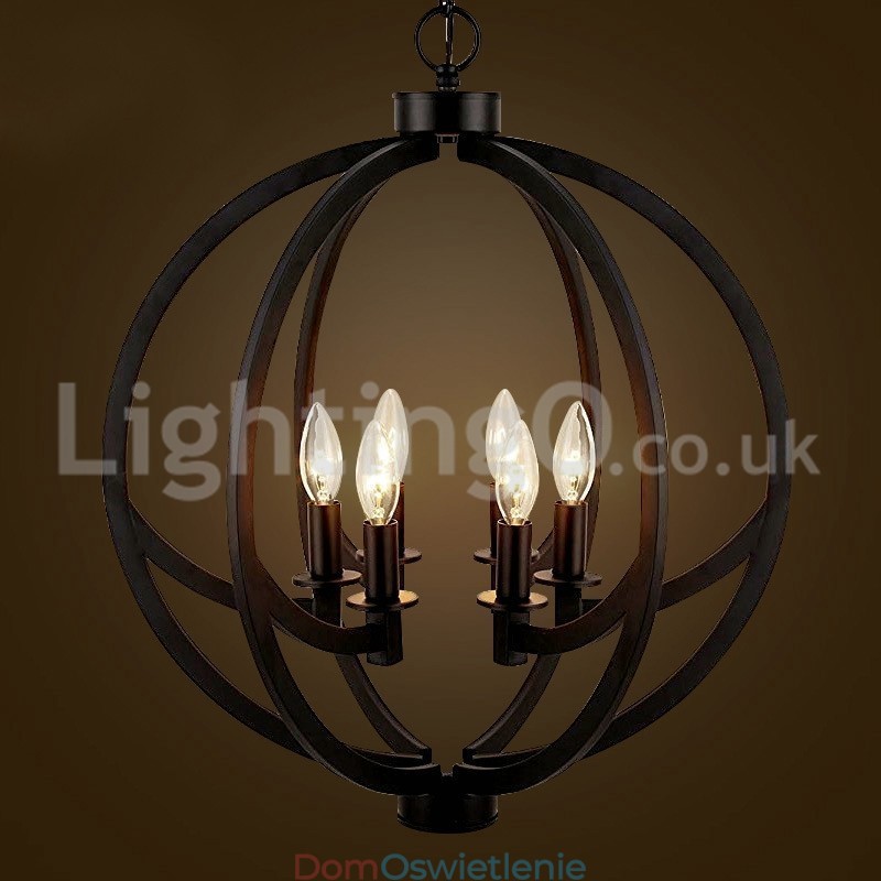 Lampa wisząca w kształcie kuli retro