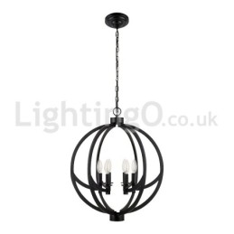 Lampa wisząca w kształcie kuli retro