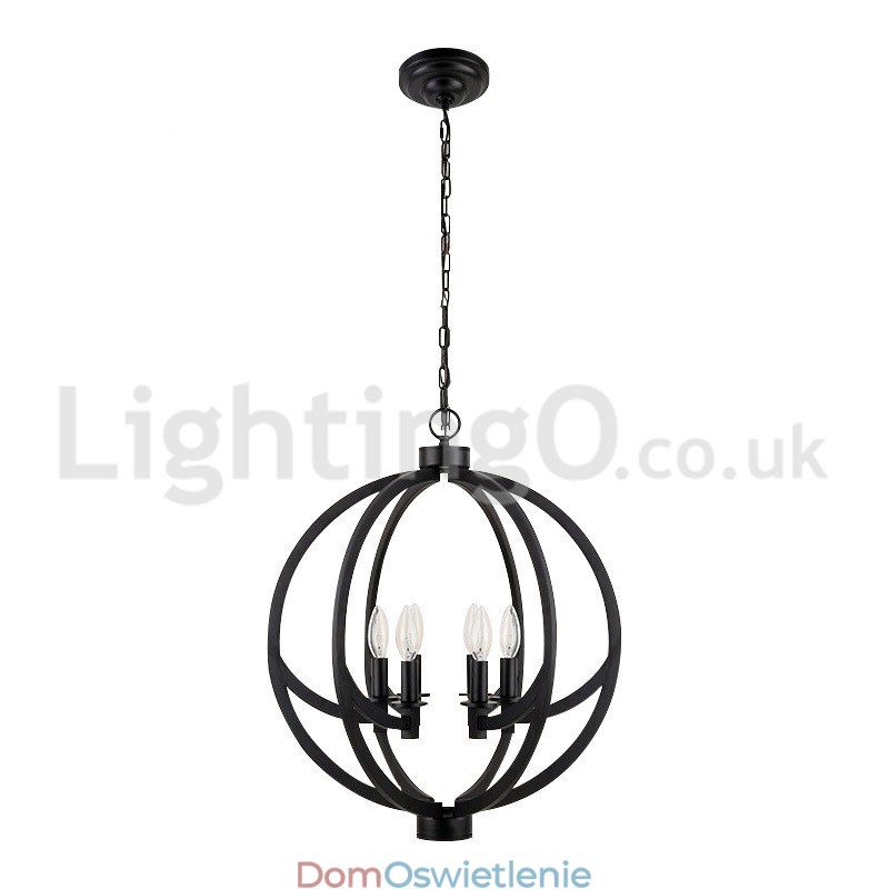 Lampa wisząca w kształcie kuli retro