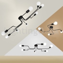 Lampy sufitowe montowane na płasko w stylu wiejskim