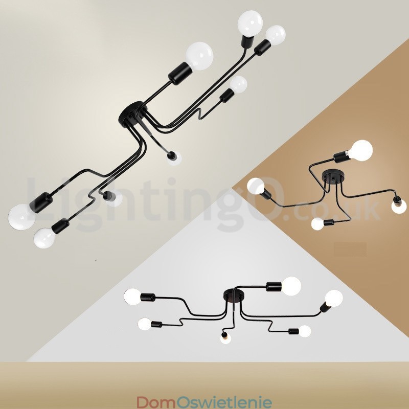 Lampy sufitowe montowane na płasko w stylu wiejskim
