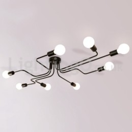 Lampy sufitowe montowane na płasko w stylu wiejskim