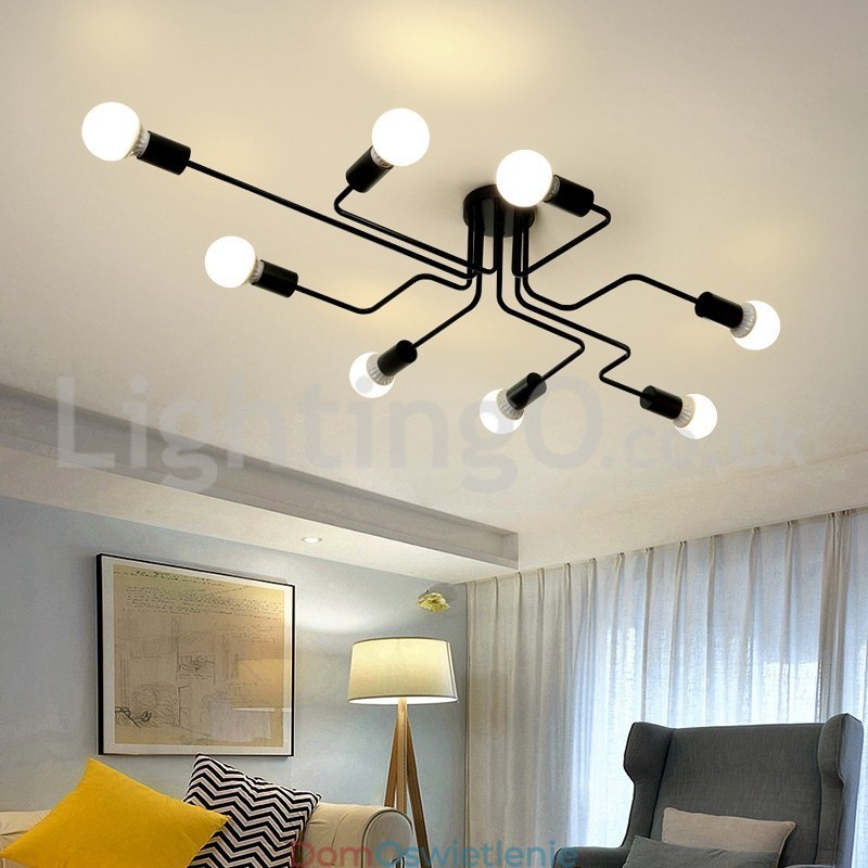 Lampy sufitowe montowane na płasko w stylu wiejskim