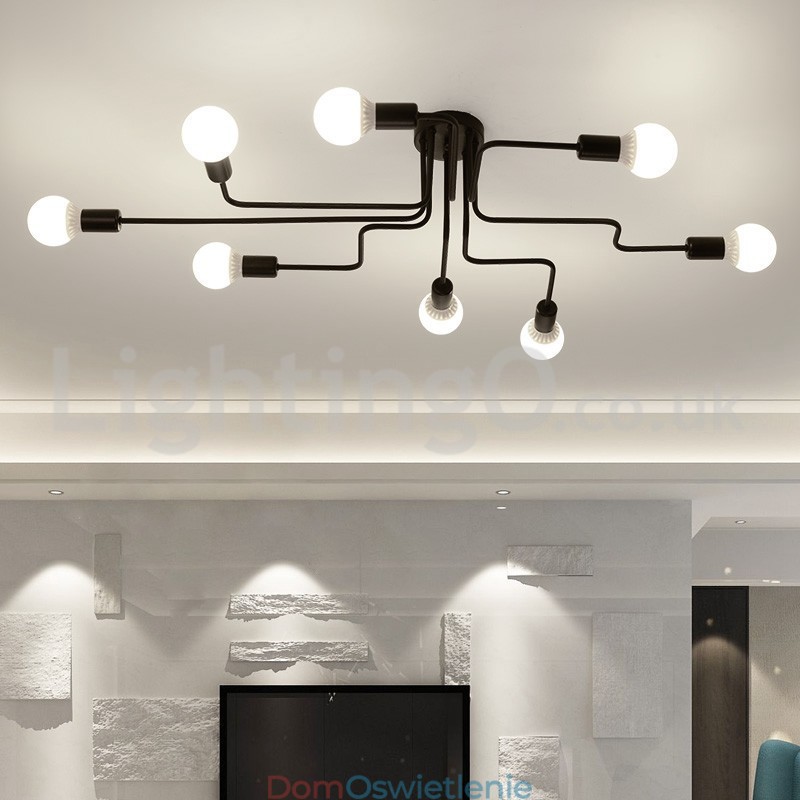 Lampy sufitowe montowane na płasko w stylu wiejskim