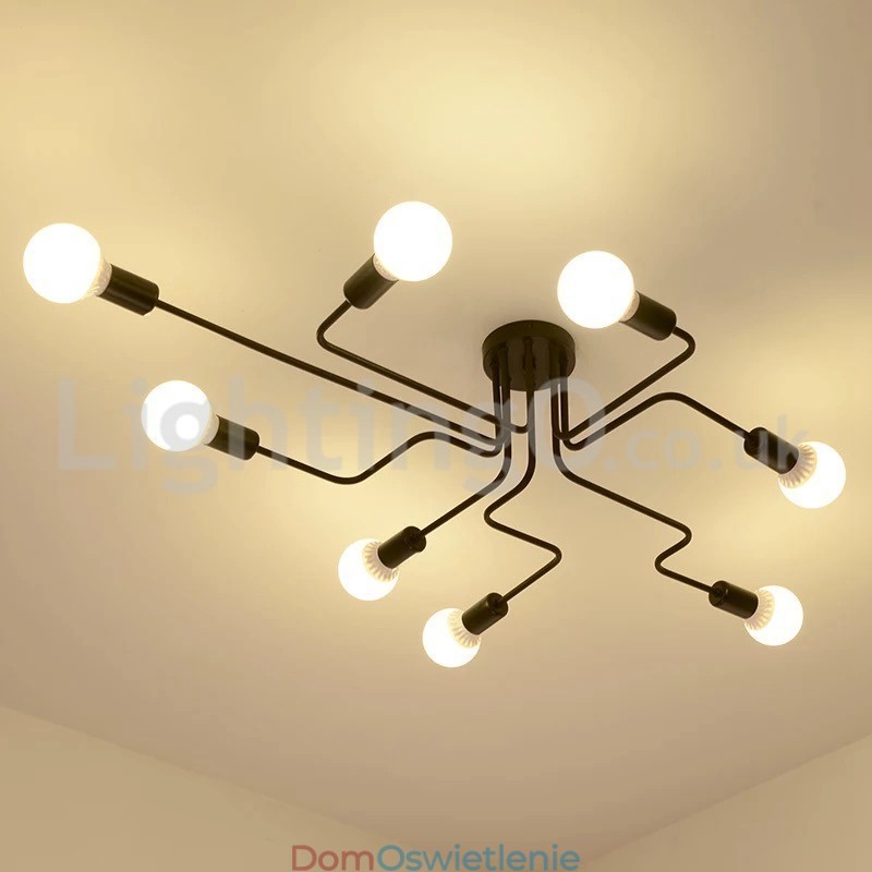 Lampy sufitowe montowane na płasko w stylu wiejskim