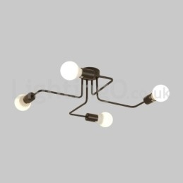 Lampy sufitowe montowane na płasko w stylu wiejskim