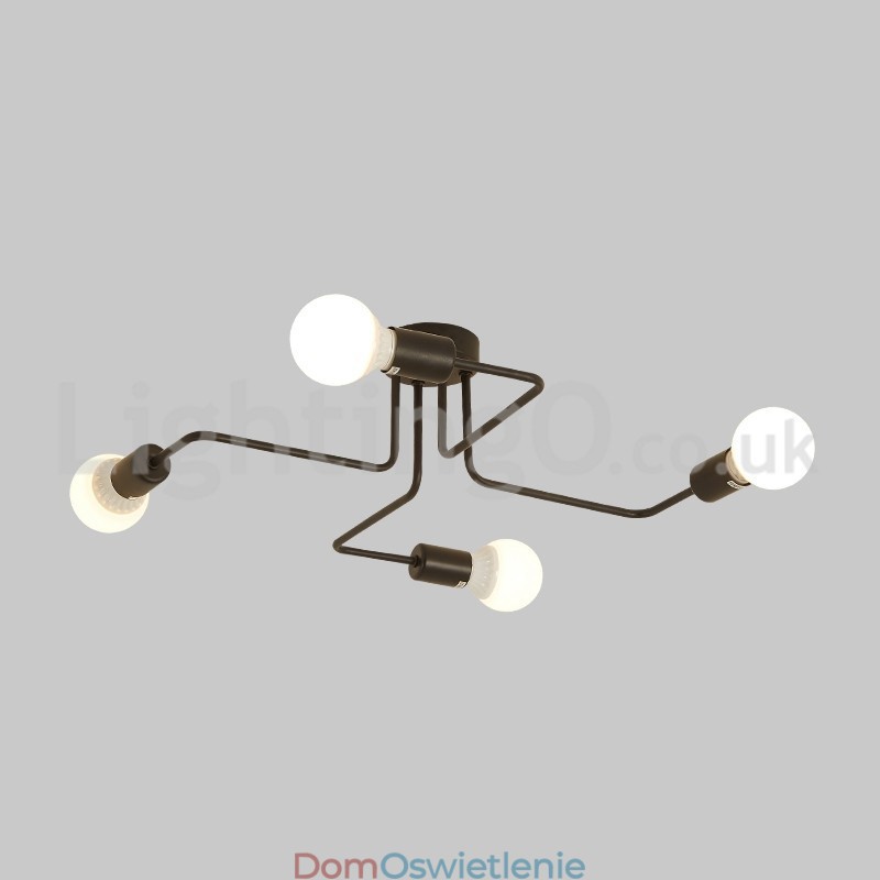 Lampy sufitowe montowane na płasko w stylu wiejskim