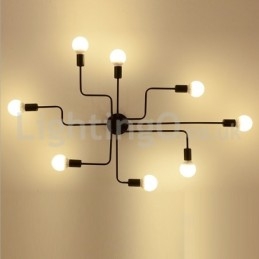 Lampy sufitowe montowane na płasko w stylu wiejskim