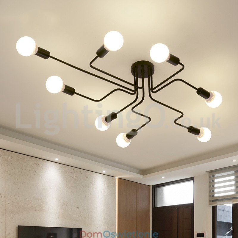 Lampy sufitowe montowane na płasko w stylu wiejskim