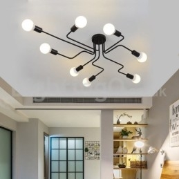 Lampy sufitowe montowane na płasko w stylu wiejskim
