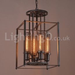 Retro Iron Gear Wisząca lampa kawiarniana