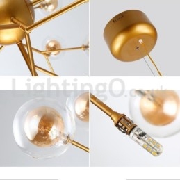 Nordic Postmodern Molecular Bubble Żyrandol Szklany Żyrandol