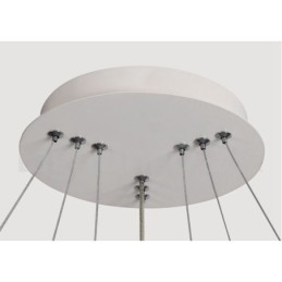Ściemnialna lampa wisząca Outside the Circles Light z pilotem i nowoczesnym wzornictwem Pierścienie