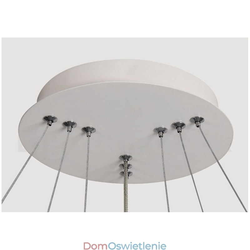 Ściemnialna lampa wisząca Outside the Circles Light z pilotem i nowoczesnym wzornictwem Pierścienie
