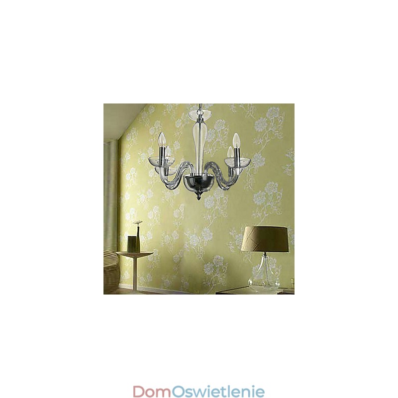4-punktowa lampa wisząca kryształowa w żarówce świecy