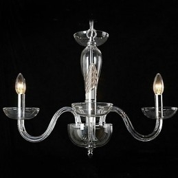 4-punktowa lampa wisząca kryształowa w żarówce świecy