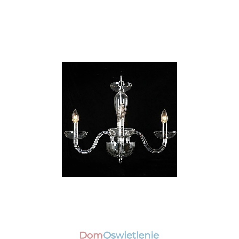 4-punktowa lampa wisząca kryształowa w żarówce świecy