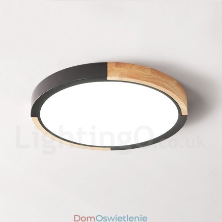 Ultra cienka wielokolorowa okrągła lampa sufitowa z litego drewna, akrylowy klosz, lampa sufitowa w stylu nordyckim Ultra cienka wielokolorowa okrągła lampa sufitowa z litego drewna, akrylowy klosz, lampa sufitowa w stylu nordyckim