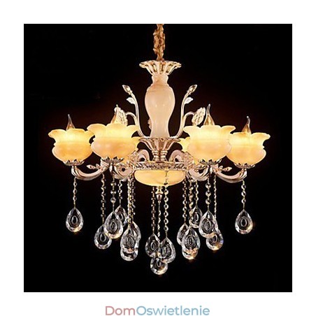 Lampa wisząca z kryształu jadeitu w stylu świecy Lampa wisząca z kryształu jadeitu w stylu świecy