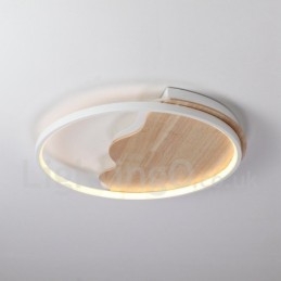 Ściemnialna biała chmura okrągła drewniana lampa sufitowa Ultracienka lampa sufitowa Może być również używana jako lampa ścienna