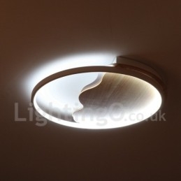 Ściemnialna biała chmura okrągła drewniana lampa sufitowa Ultracienka lampa sufitowa Może być również używana jako lampa ścienna