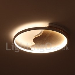 Ściemnialna biała chmura okrągła drewniana lampa sufitowa Ultracienka lampa sufitowa Może być również używana jako lampa ścienna