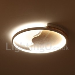 Ściemnialna biała chmura okrągła drewniana lampa sufitowa Ultracienka lampa sufitowa Może być również używana jako lampa ścienna