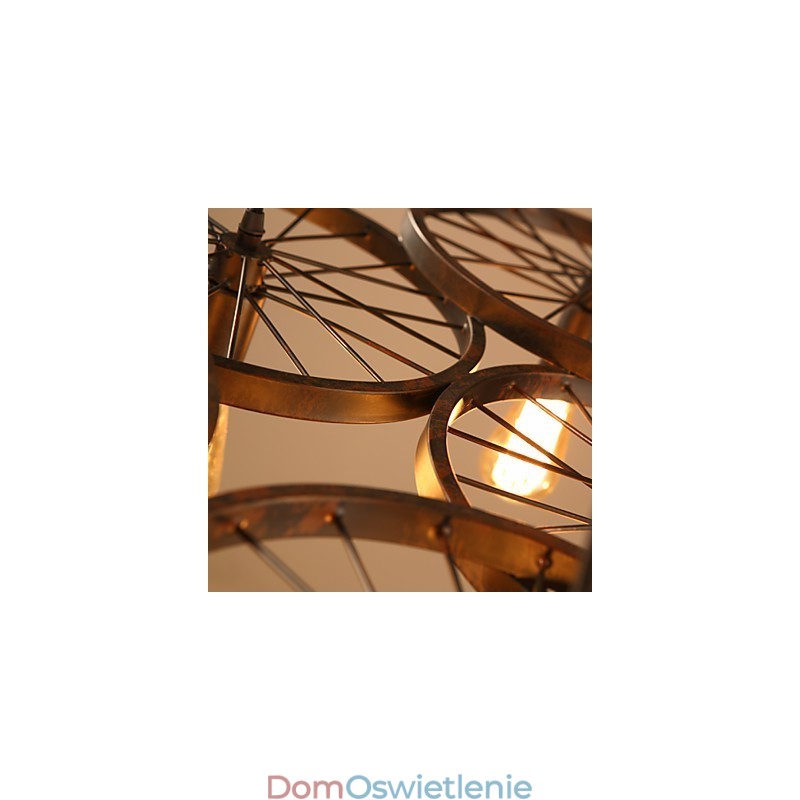 Oświetlenie Industrialny Loft Styl Kutego Żelaza Żyrandol Cafe Koło Żyrandol