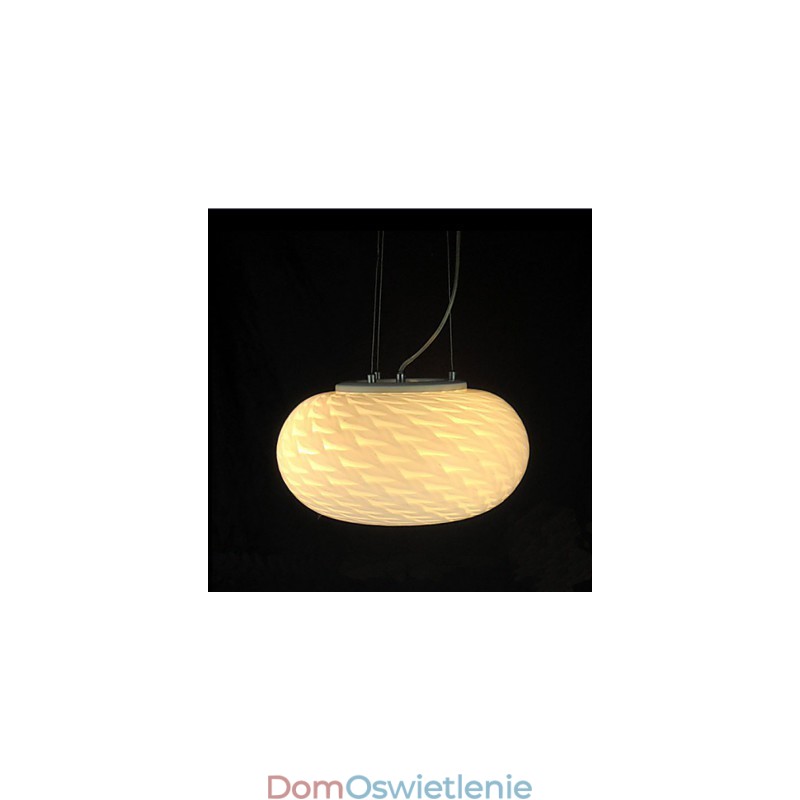 Nowoczesna minimalistyczna rzeźbiona mlecznobiała lampa żyrandolowa