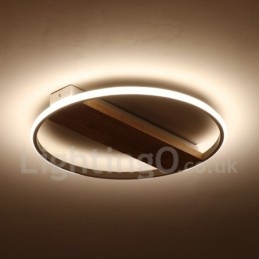 Ściemnialna biała okrągła drewniana lampa sufitowa Ultracienka lampa sufitowa Może być również używana jako lampa ścienna