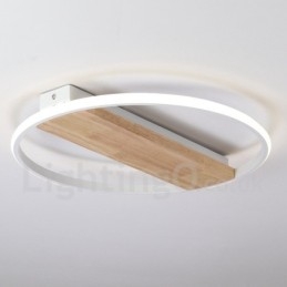Ściemnialna biała okrągła drewniana lampa sufitowa Ultracienka lampa sufitowa Może być również używana jako lampa ścienna