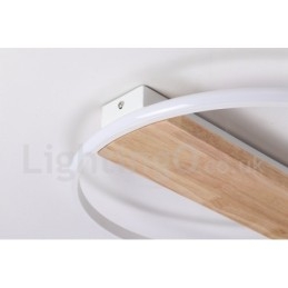 Ściemnialna biała okrągła drewniana lampa sufitowa Ultracienka lampa sufitowa Może być również używana jako lampa ścienna