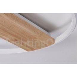 Ściemnialna biała okrągła drewniana lampa sufitowa Ultracienka lampa sufitowa Może być również używana jako lampa ścienna