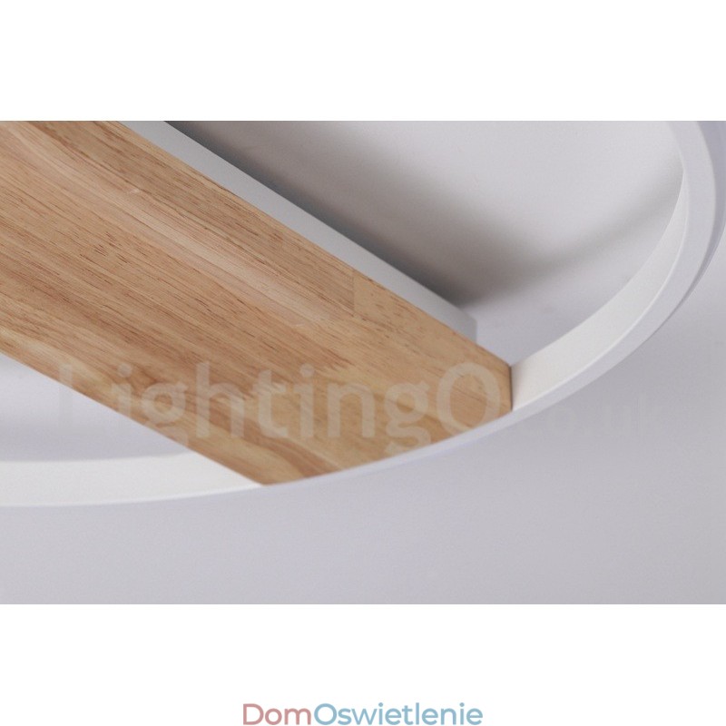 Ściemnialna biała okrągła drewniana lampa sufitowa Ultracienka lampa sufitowa Może być również używana jako lampa ścienna
