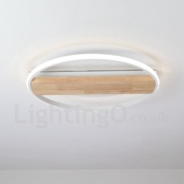 Ściemnialna biała okrągła drewniana lampa sufitowa Ultracienka lampa sufitowa Może być również używana jako lampa ścienna
